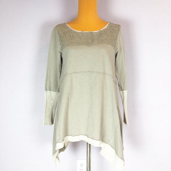 Sundance Tops - Sundance Tan Cream Thermal Long Sleeve Tunic